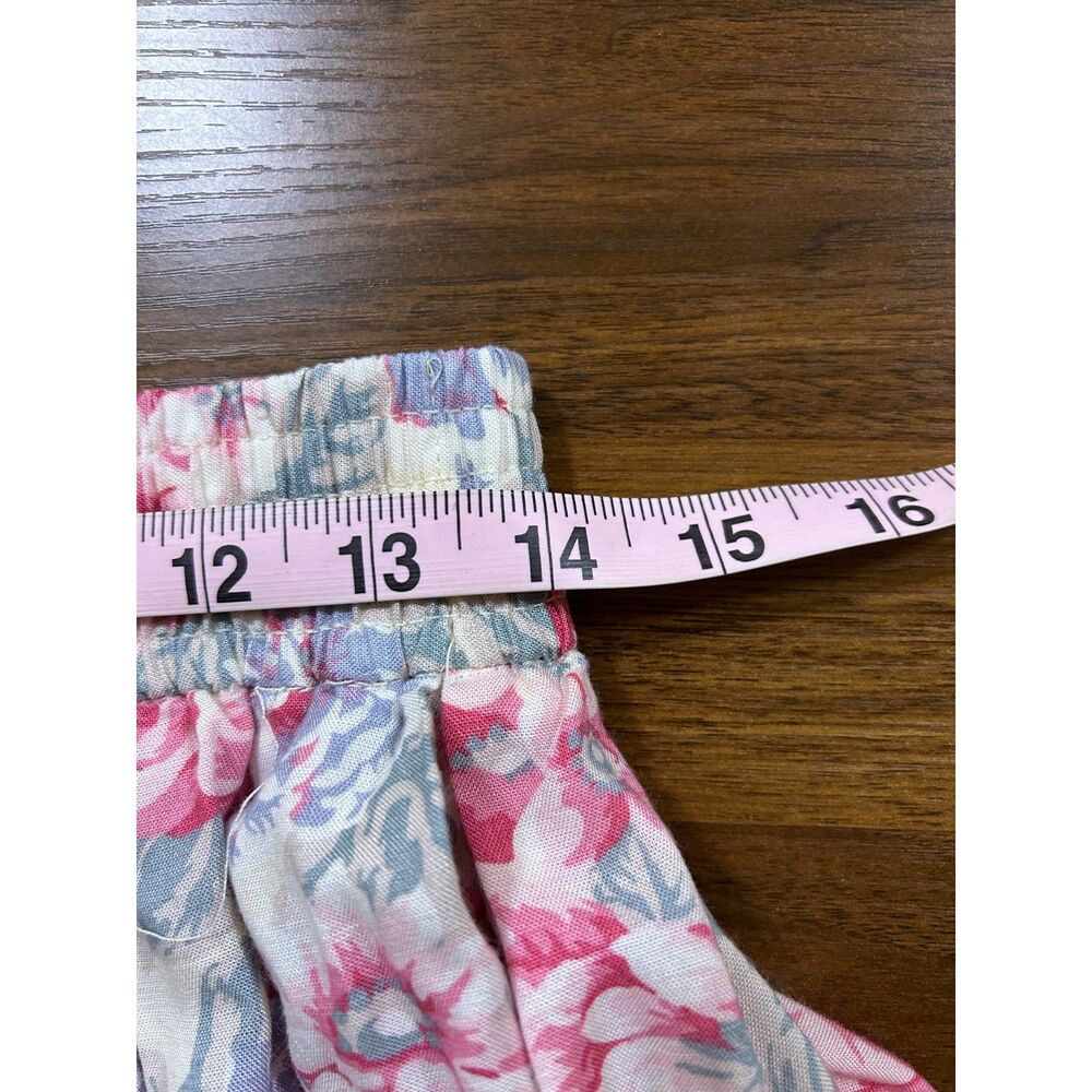 Vintage Land's End Floral skirt pink Women's L midi/maxi pockets summer cottage‎ - Picture 8 of 9